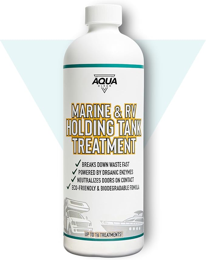 Marine & RV Holding Tank Treatment – Breaks Down Waste Fast, Neutralizes Odors, Powered by Organic Enzymes – Eco-Friendly & Biodegradable Formula, 32 oz (up to 16 Treatments) – Made in USA
