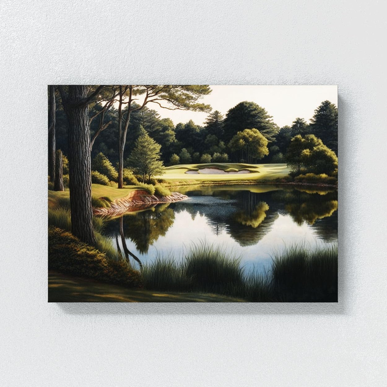 Sense Canvas Golf Realistic Course 10 Canvas Art - Home Decor Wall Art Print Poster Painting X-Large 48x36 / 1.5"