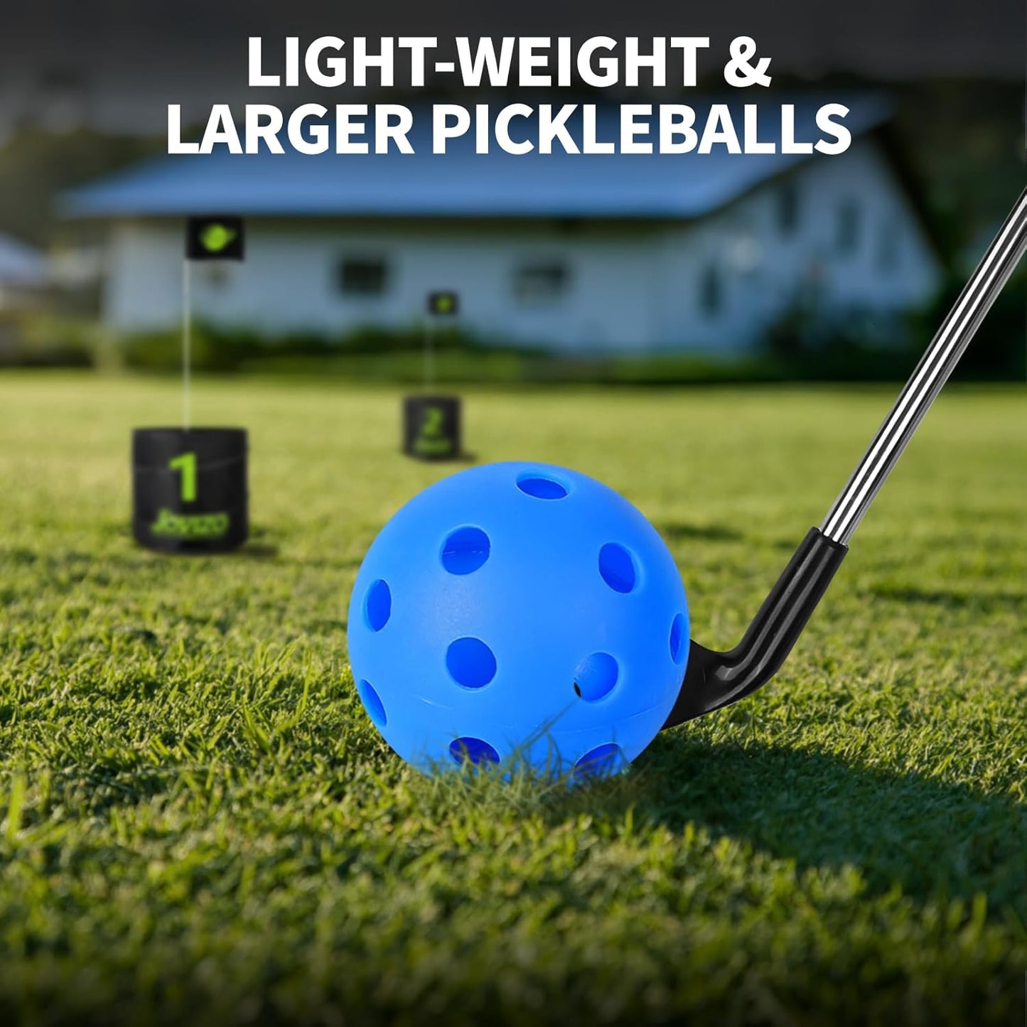 Golf Chipping Game with 1 Club & 6 Holes, Portable Golf Set for Adults Kids, Outdoor Indoor Sports Practice Toy for Family Play Yard, Backyard, Lawn, Beach