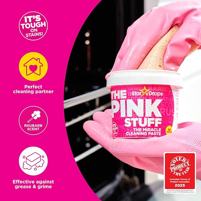 Stardrops - The Pink Stuff - The Miracle Cleaning Paste, Multi-Purpose Spray, And Bathroom Foam 3-Pack Bundle