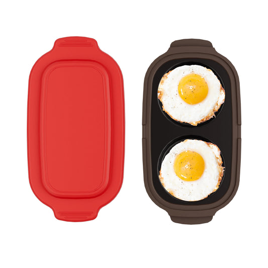 Microwave Egg Cooker, Microwave Egg Poacher | Cooker & Fryer for Breakfast Sandwiches | Maker for 2 Eggs | Dishwasher-Safe & BPA-free, Save Time,Portable for Home,Travel,Gifts