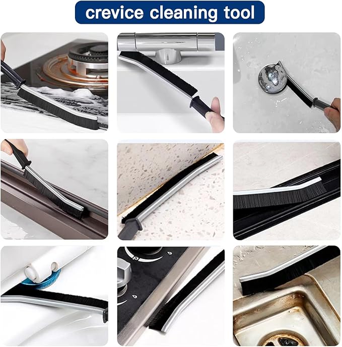 11 PCS Crevice Cleaning Brush,Hard Bristle Crevice Cleaning Brush,Crevice Cleaning Tool is Effective to Clean The Small Gap of Kitchen, tolilet and Windows.
