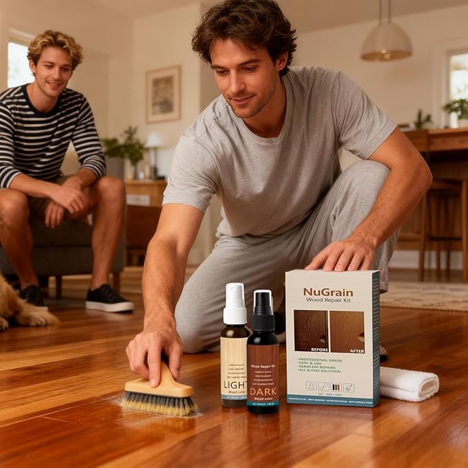 NuGrain Wood Repair Kit, Old English Scratch Cover for Wood, Easy-Fix Woods Furniture Repair, Floor Cover Nicks and Scratches, Hides Minor Defects, Restore a Finish for Woods