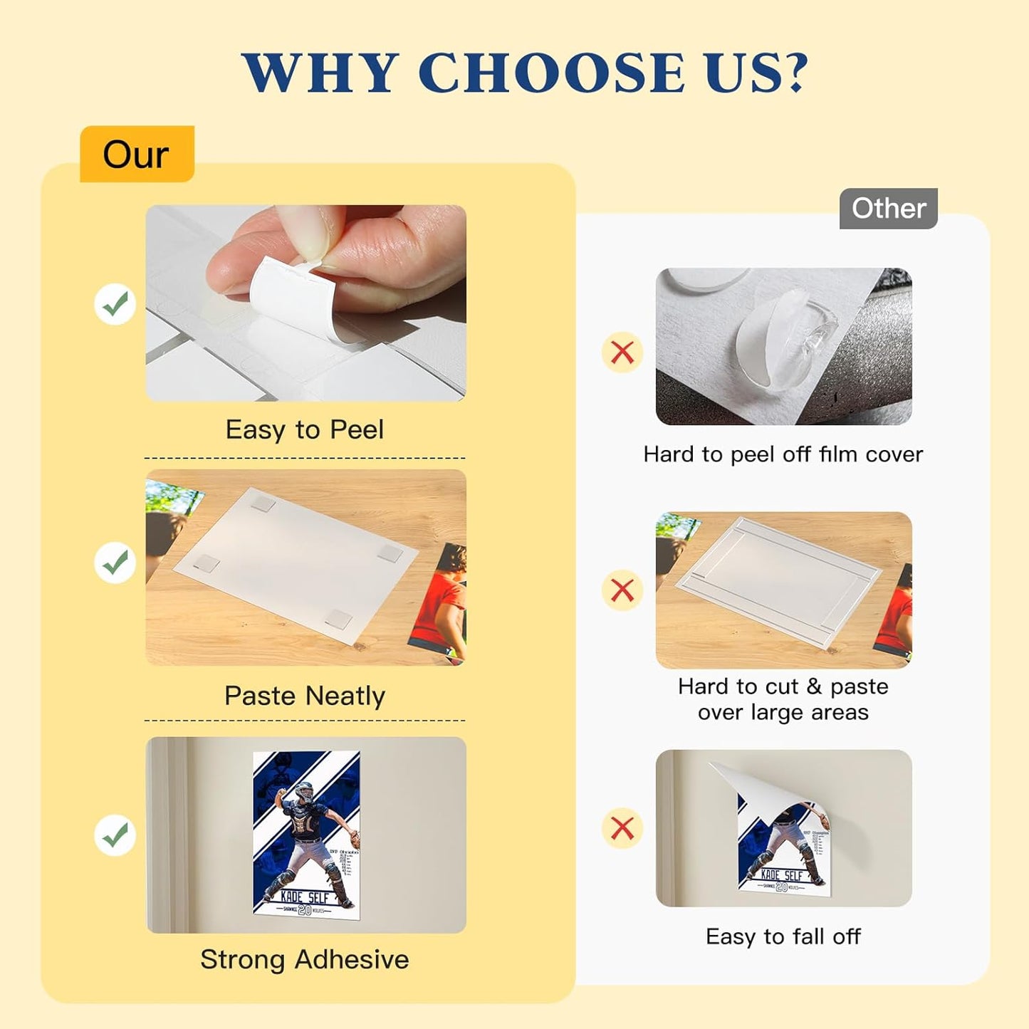0.99'' Double Sided Sticky Tack, 75pcs Removable Mounting Putty, No Trace Adhesive Putty, Tack Putty for Wall Hanging, Crafts, Posters, Picture Classroom Decoration Museum