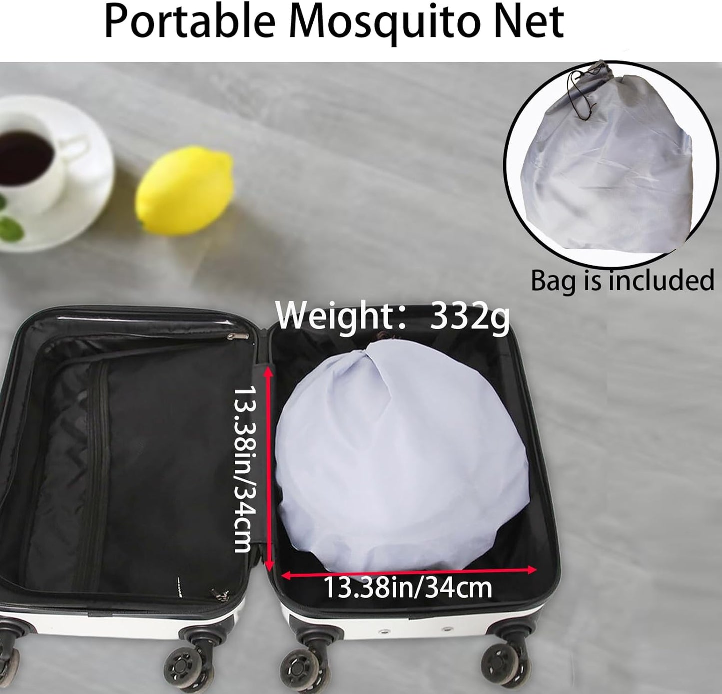 CMINGJ Large Pop Up Mosquito Tent, Portable Foldable Mosquito Net for Bed Camping Travel Patio，Mosquito Net for Adults Baby (78 * 31 * 22inch) (Black Fixed Size)