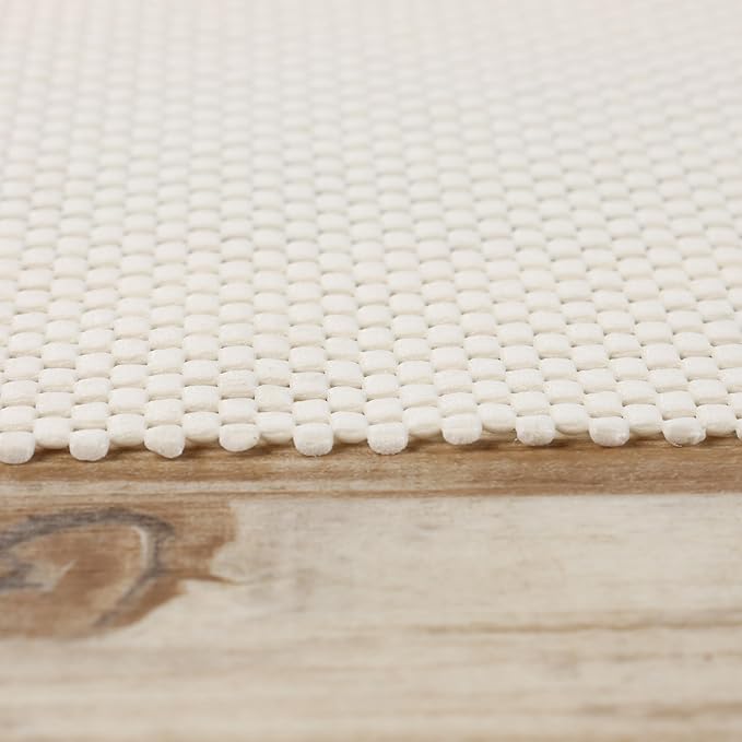 Superior Rio Reversible Rug Pad, Non-Slip, Non-Skid, Thick Mesh Design, Floor Protector, Padding, Furniture Gripper Mat, Slide Stopper, Foam Grip, Polymer Coated Polyester, 2' 6" x 8', Cream