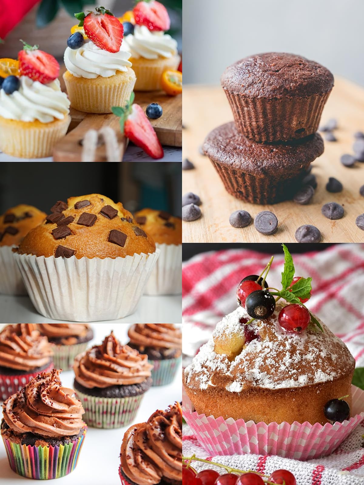 Walooza Jumbo Muffin Pan 2 Pack, Nonstick 6 Cup Muffin Tin, Extra Large Cupcake Pan for Baking, Giant Muffin & Cupcake Mold, Carbon Steel Muffin Tins, 3.3'' Cup Diameter