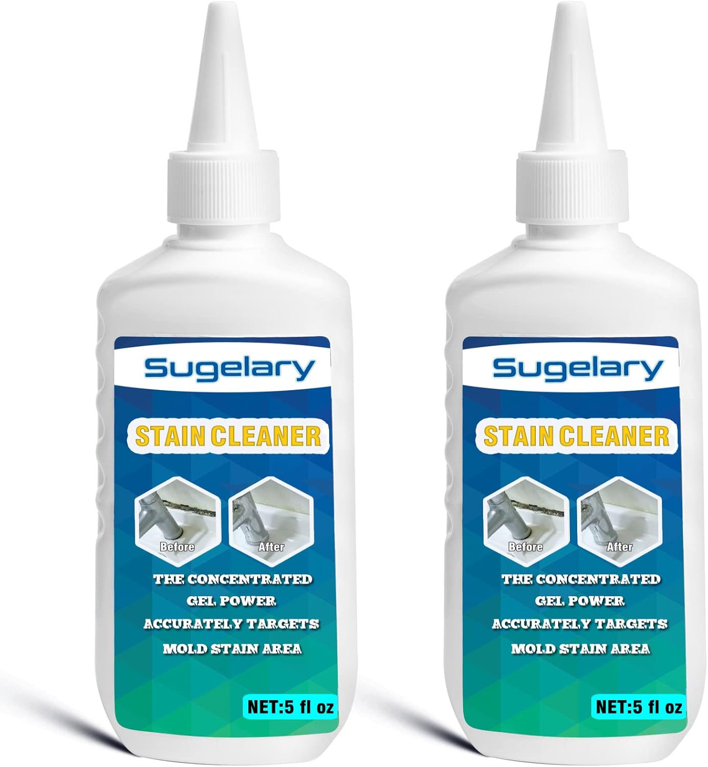 Sugelary Home Remover Gel, Household Washing Machine Cleaner for Washing Machine, Refrigerator Strips, Grout Cleaner Best for Home Sink, Kitchen, Showers (2Pack)
