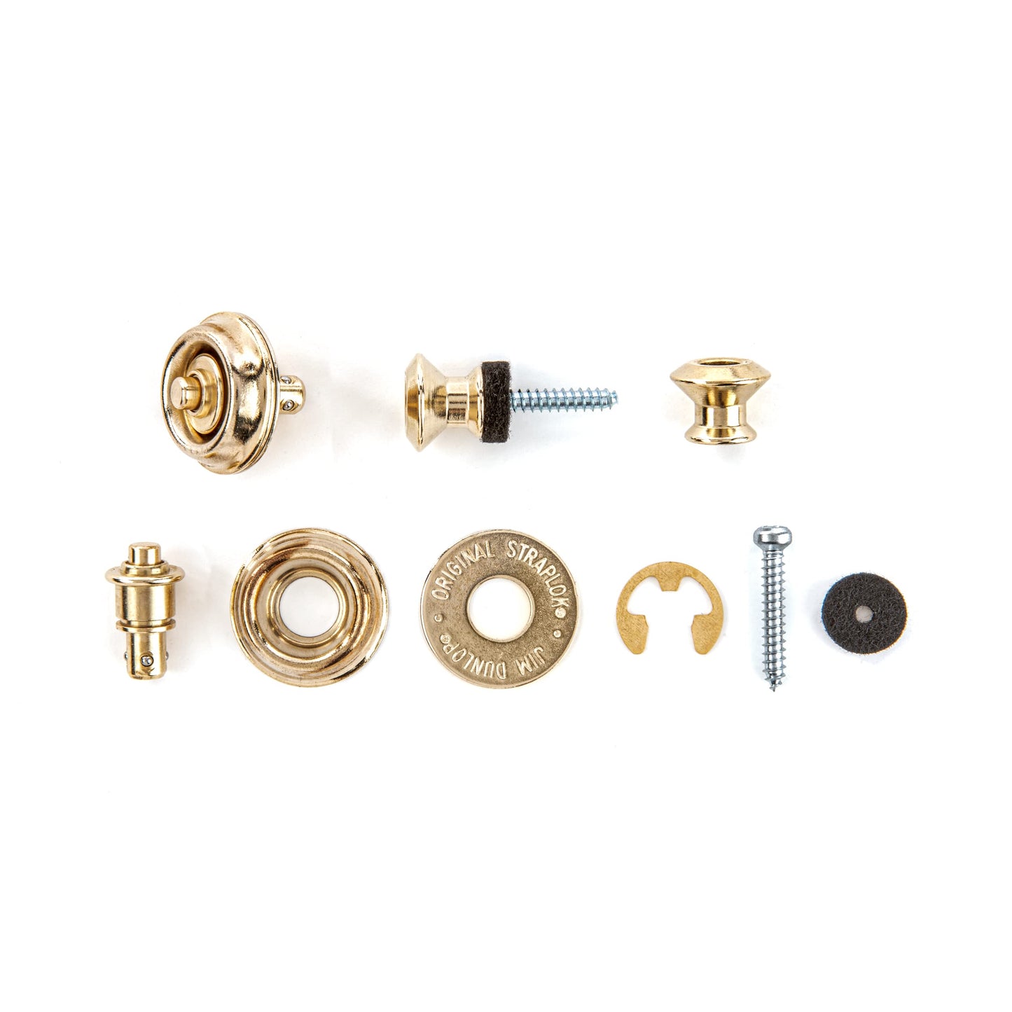 Jim Dunlop Sls1032Br Straplok Dual Design Strap Retainer System, Brass