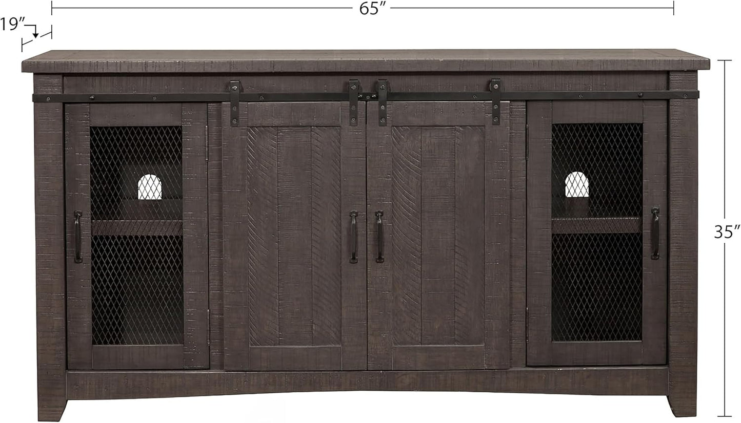 Martin Svensson Home Sierra 65" Solid Wood TV Stand, Grey