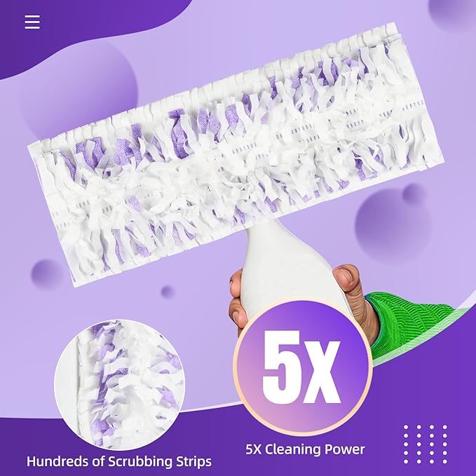 24 Pack Disposable Mop Pads for Power Mop Multi-Surface Mop, Floor Cleaning Replacement Mopping Pads Refills