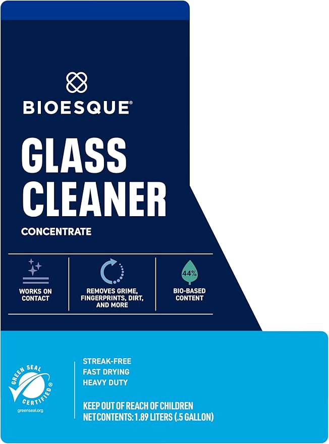 Bioesque Glass Cleaner Concentrate, 64 Fluid Ounce (Pack of 1)