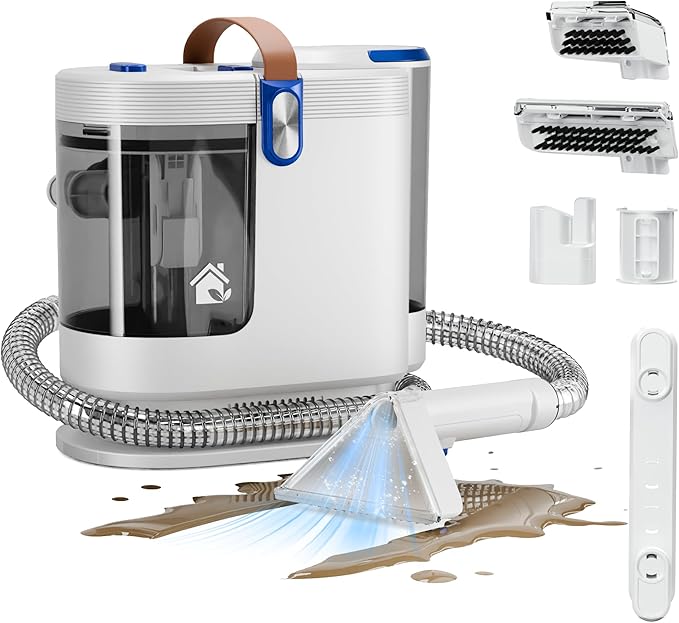 Portable Carpet Cleaner Machine, Carpet Shampooer, 15Kpa Upholstery Cleaner with 3 Tools, 54oz Large Water Tank, 16.4ft Power Cord, Spot and Stain Deep Cleaner for Rug, Couches, Car,Teal