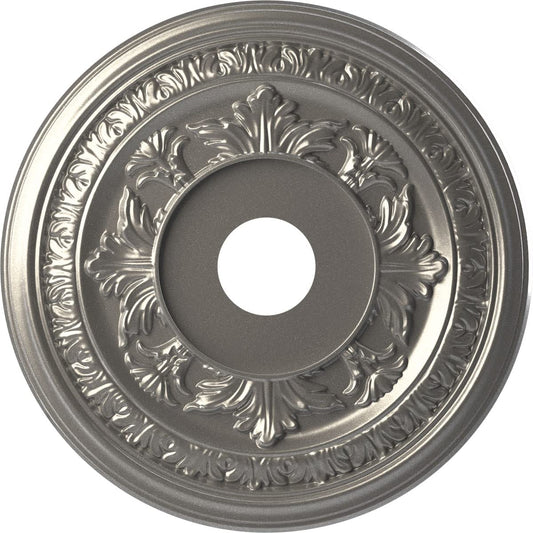 Ekena Millwork 19Od X 3 1/2Id X 1P Baltimore Thermoformed Pvc Ceiling Medallion (Fits Canopies Up To 7 3/4), Aged Dark Steel