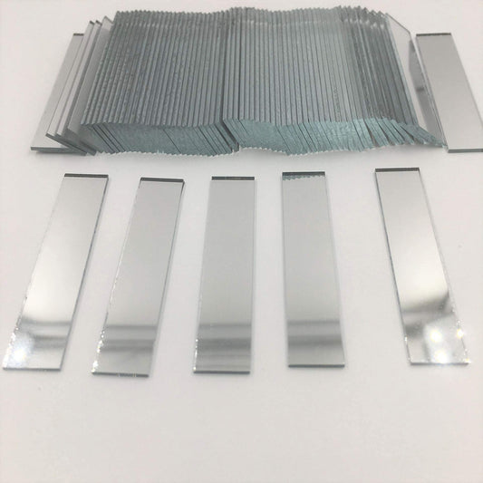 NUO RUI 5/8" x 2" Rectangular Mirror Mosaic Tiles Craft Mirrors 60 Pieces (5/8'' x 2'')