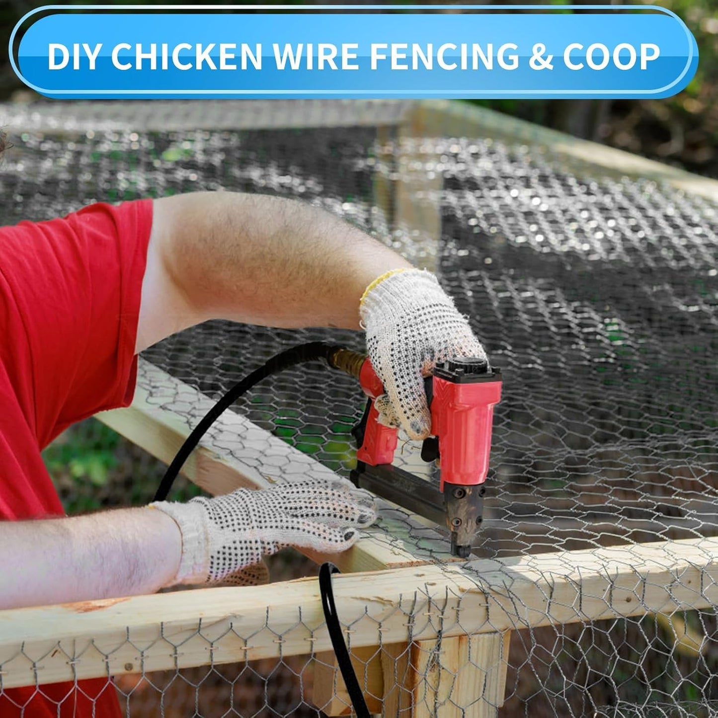 DOLEMODUO 12'' x 50' Black Chicken Wire Fencing, 1 inch Chicken Wire and 19 Gauge Poultry Netting, Garden Mesh Fence Roll for Floral Arrangements/Crafts/Farm/Livestock/Pet Protection