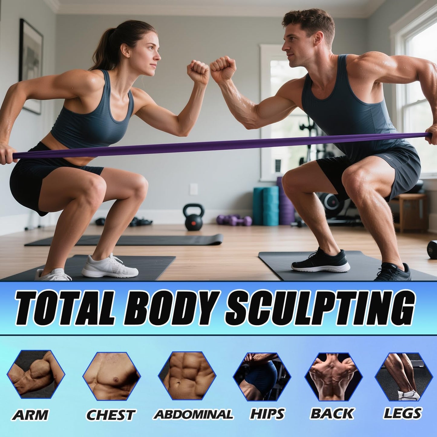 LEEKEY Resistance Bands, Exercise Bands with Handles,Pull Up Assist Bands - Band Set with Door Anchor - Bands for Working Out,Band for Men and Women Fitness Training,Home Workouts