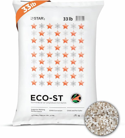 Eco-St Ice Melt Safe For Concrete - Fast Acting - Pet Safe Anti-Corrosion Snow Melt - Effective at -30℉ (33lb)