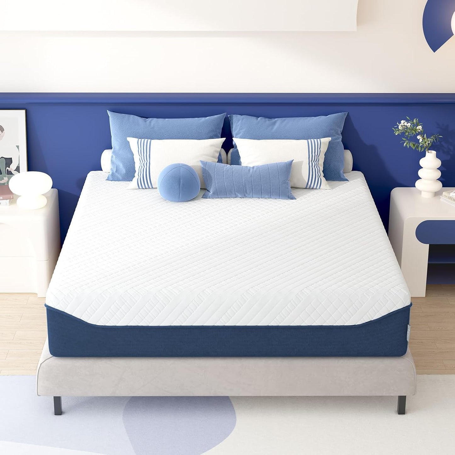 SDHYL King Mattress 14 Inch, Luxury Cooling Gel Memory Foam, Zero Motion Transfer for Partners, Bed in a Box CertiPUR-US Certified & Fiberglass Free, Washable Cover, 80"*76"