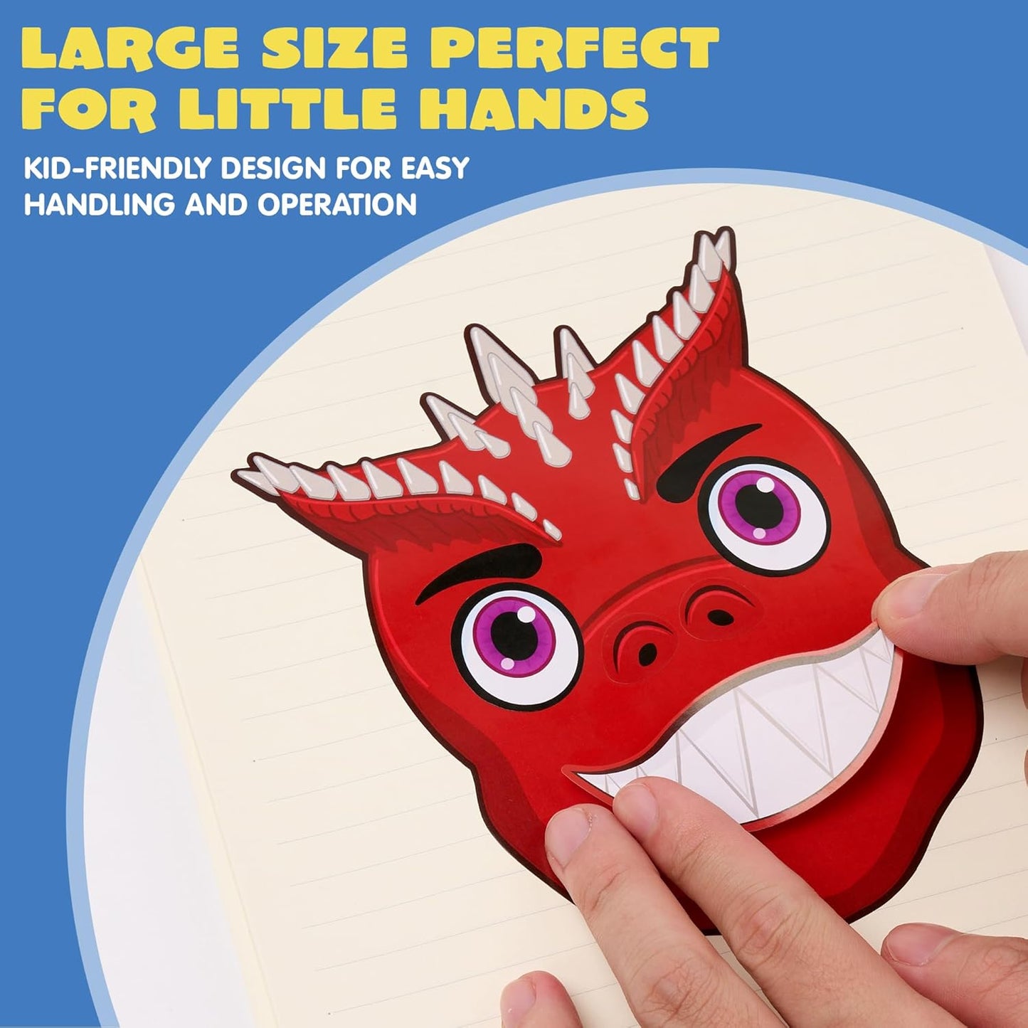 JOYIN 36PCS 9.8"x6.7" Make a face Stickers for Kids, Make Your Own Dinosaur Stickers, Animal Party Favors Kids Crafts, Goodie Bags Stuffers, Classroom Rewards
