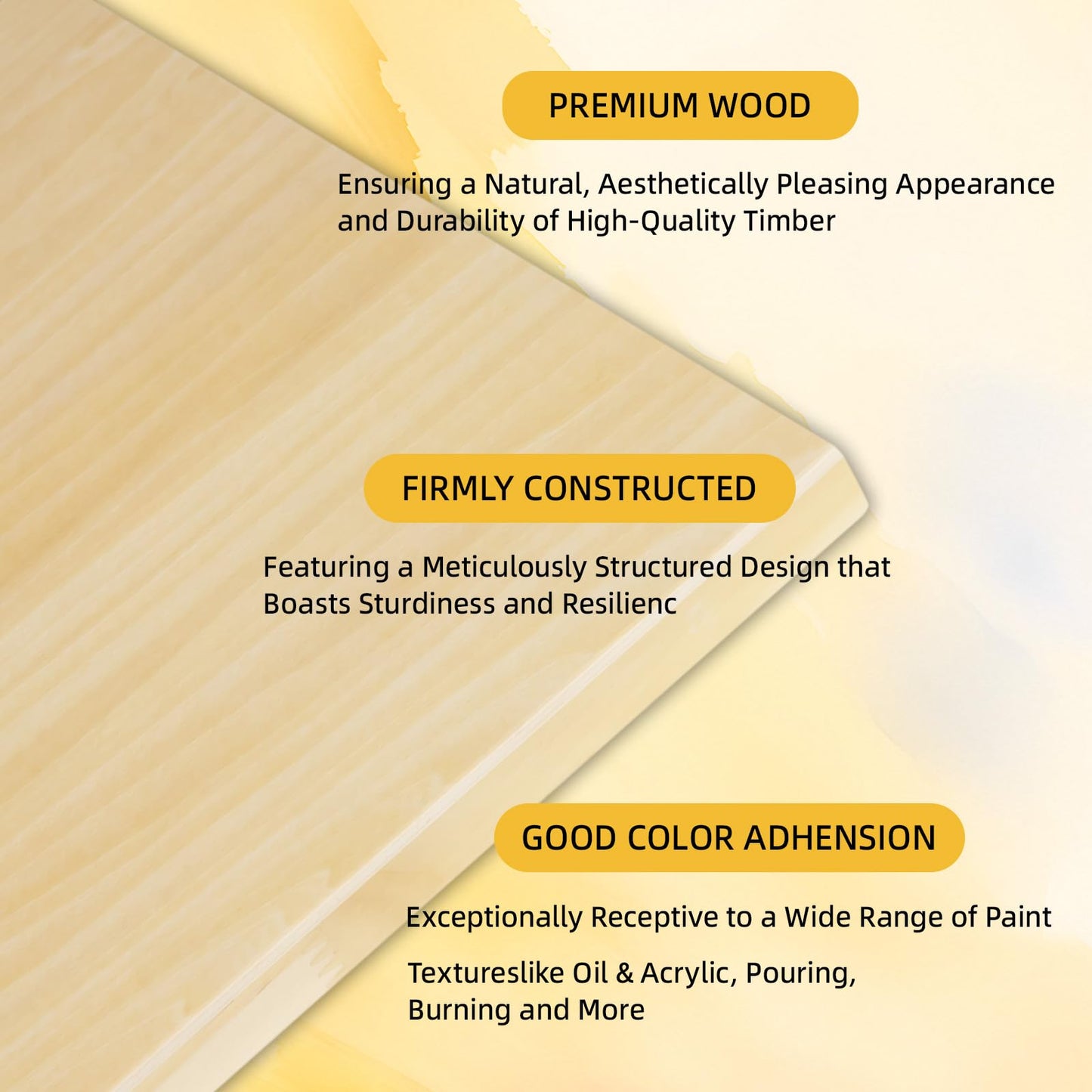 4 Pack 12x12 Basswood Wood Canvas Board – Studio 3/4'' Deep Cradled Wood Panels for Painting, Crafts, Oil & Resin Art - Sturdy Wood Painting Boards for Artists and DIY Crafters