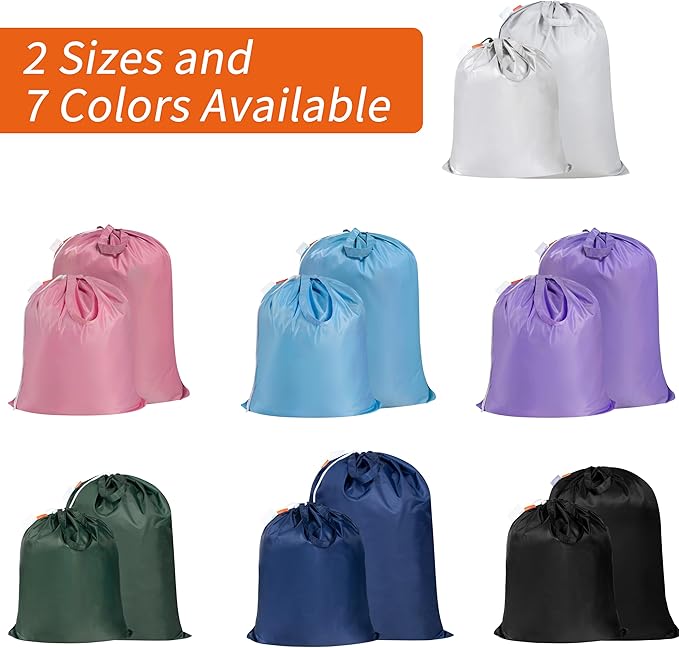 Polecasa Extra Heavy Duty Large Laundry Bag with Sturdy Handles and Drawstring Closure, 28 x 36 inches Durable Storage Bags for Basket, Hamper, College, Dorm, Travel, Black