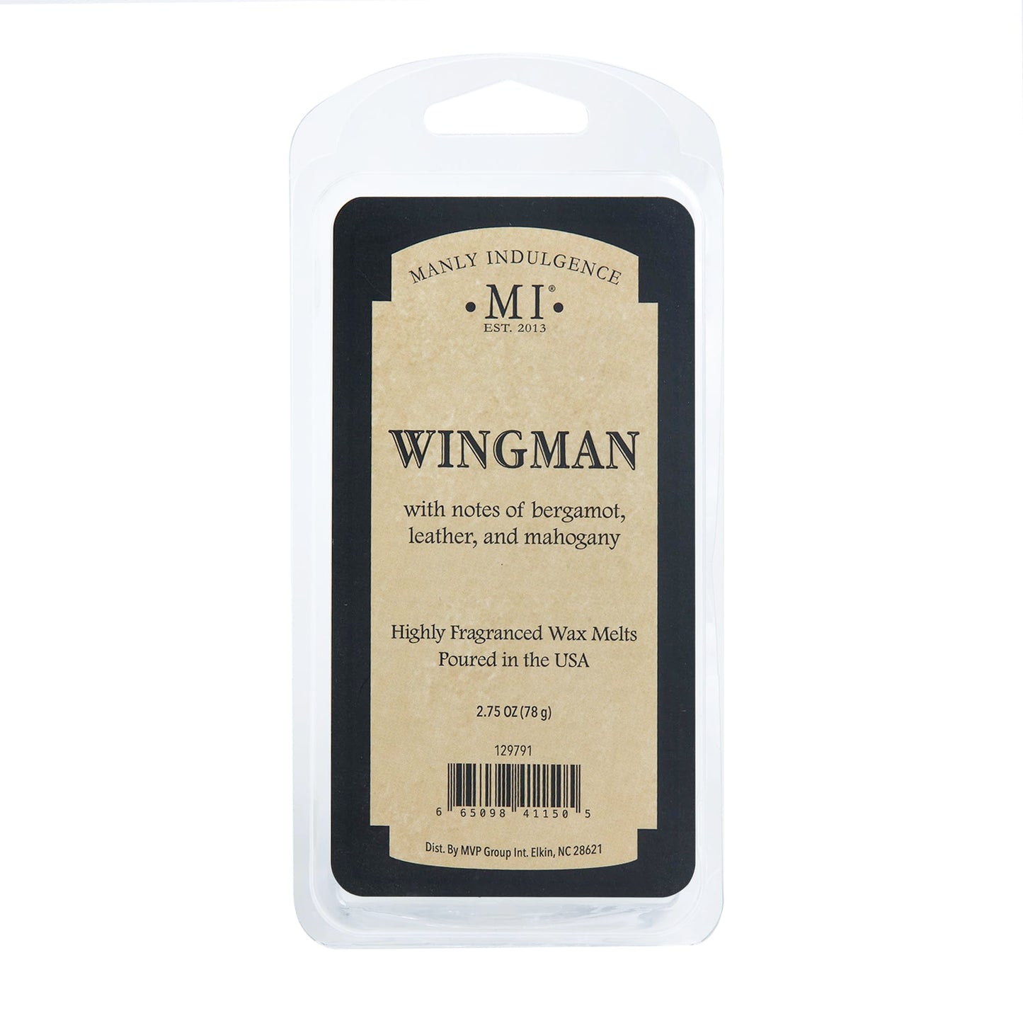 Manly Indulgence Wingman Scented Wax Melts, Wax Melt Warmer Cubes, Long Lasting Scented Wax Warmer Cubes, 4 Pack, 6 Cubes Each - Made in The USA