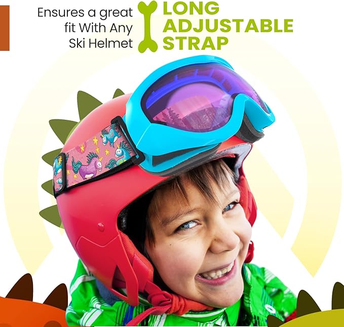 OutdoorMaster Kids Ski Goggles - Helmet Compatible Snow Goggles for Boys & Girls with 100% UV Protection