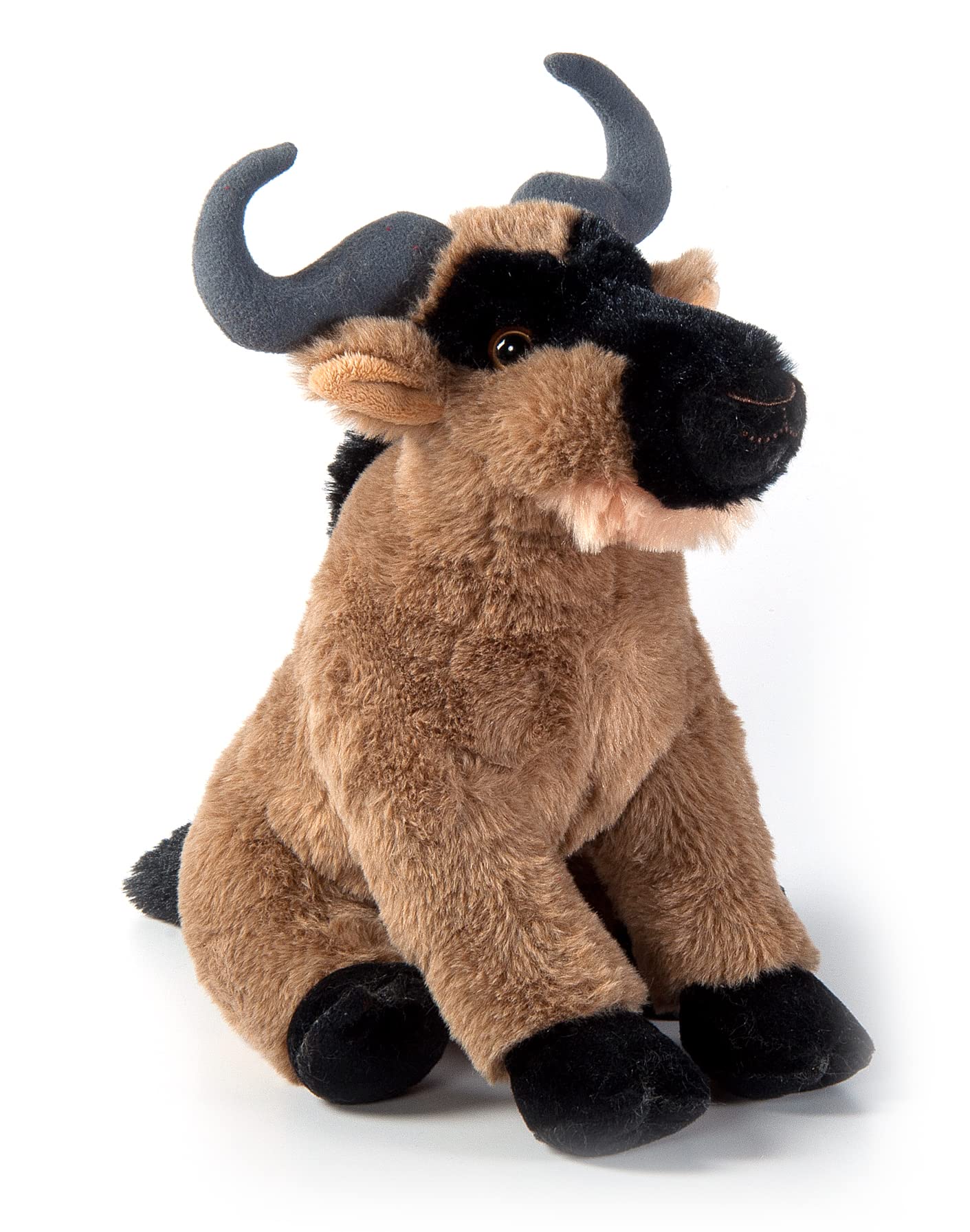 The Petting Zoo Wildebeest Stuffed Animal Plushie, Gifts for Kids, Wild Onez African Animals, Zoologee Wildebeest Plush Toy 12 Inches