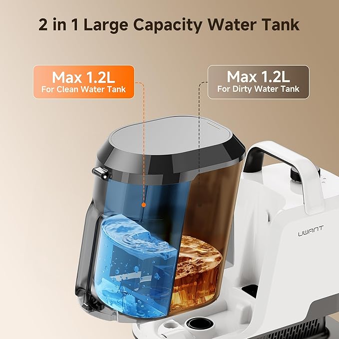 uwant Portable Carpet Cleaner 18Kpa Powerful Suction Upholstery Cleaner Machine for Pet, Spot Cleaner with Specialty Tools for Car, Couch, Rug, Sofa, Furniture (Motor 18Kpa)