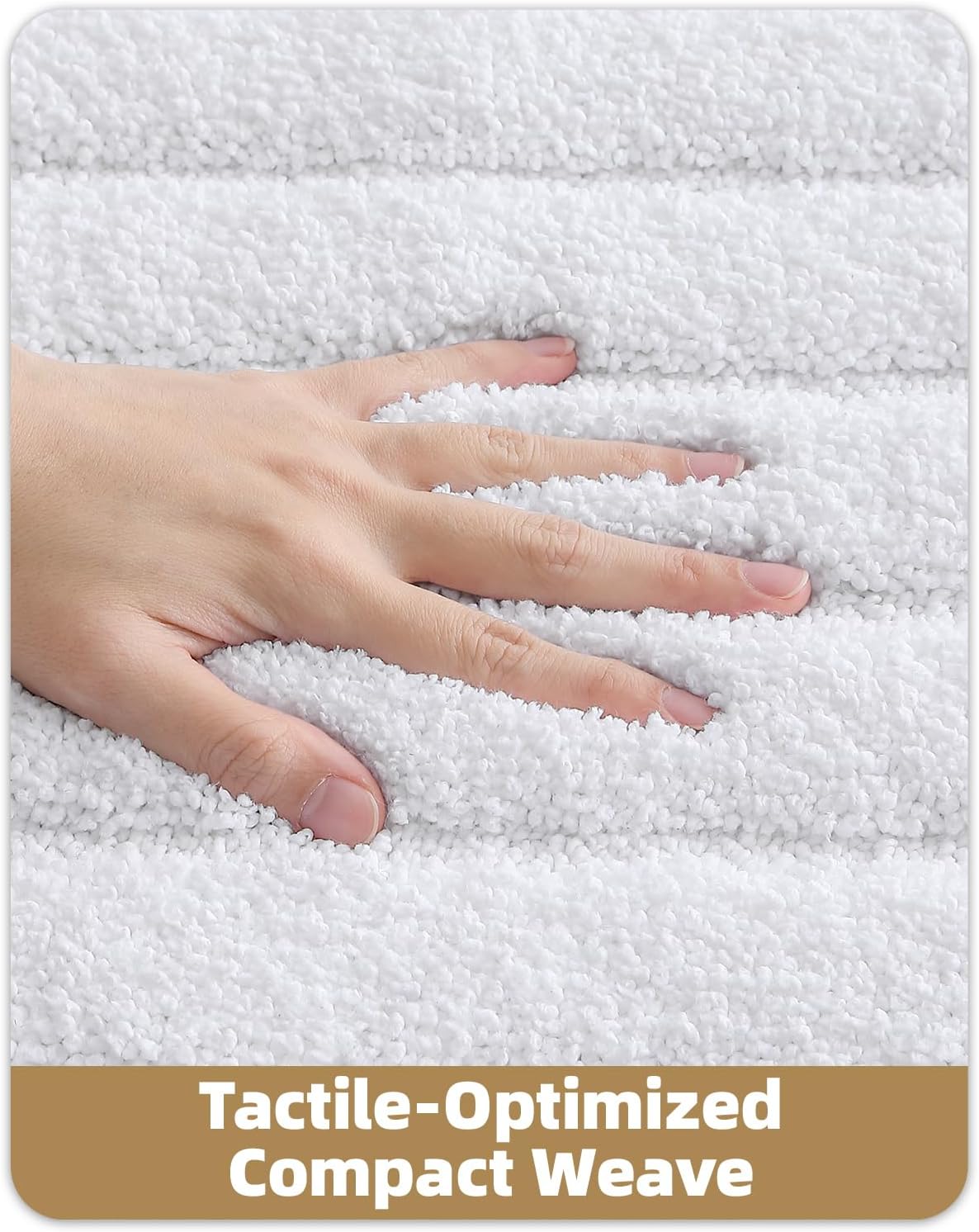 Color&Geometry Ultra Soft Bathroom Rugs Non Slip Washable,Absorbent Bath Mat Quick Dry,Premium Microfiber Plush Bathroom Rug for Bathtub and Shower Floor,White,24"x36"