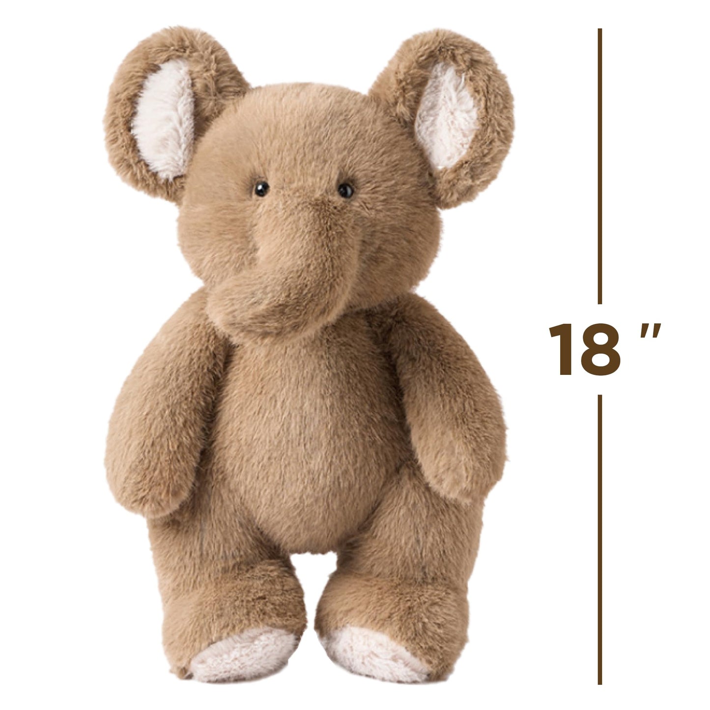 iPlay, iLearn Elephant Stuffed Animal, Soft Baby Plush Elephant Toy, Infant 18" Big Cute Fluffy Animal Toy, Nursery Bedtime Huggable Birthday Easter Basket Gift for Toddlers Girl Boy Kid Age 0 and up