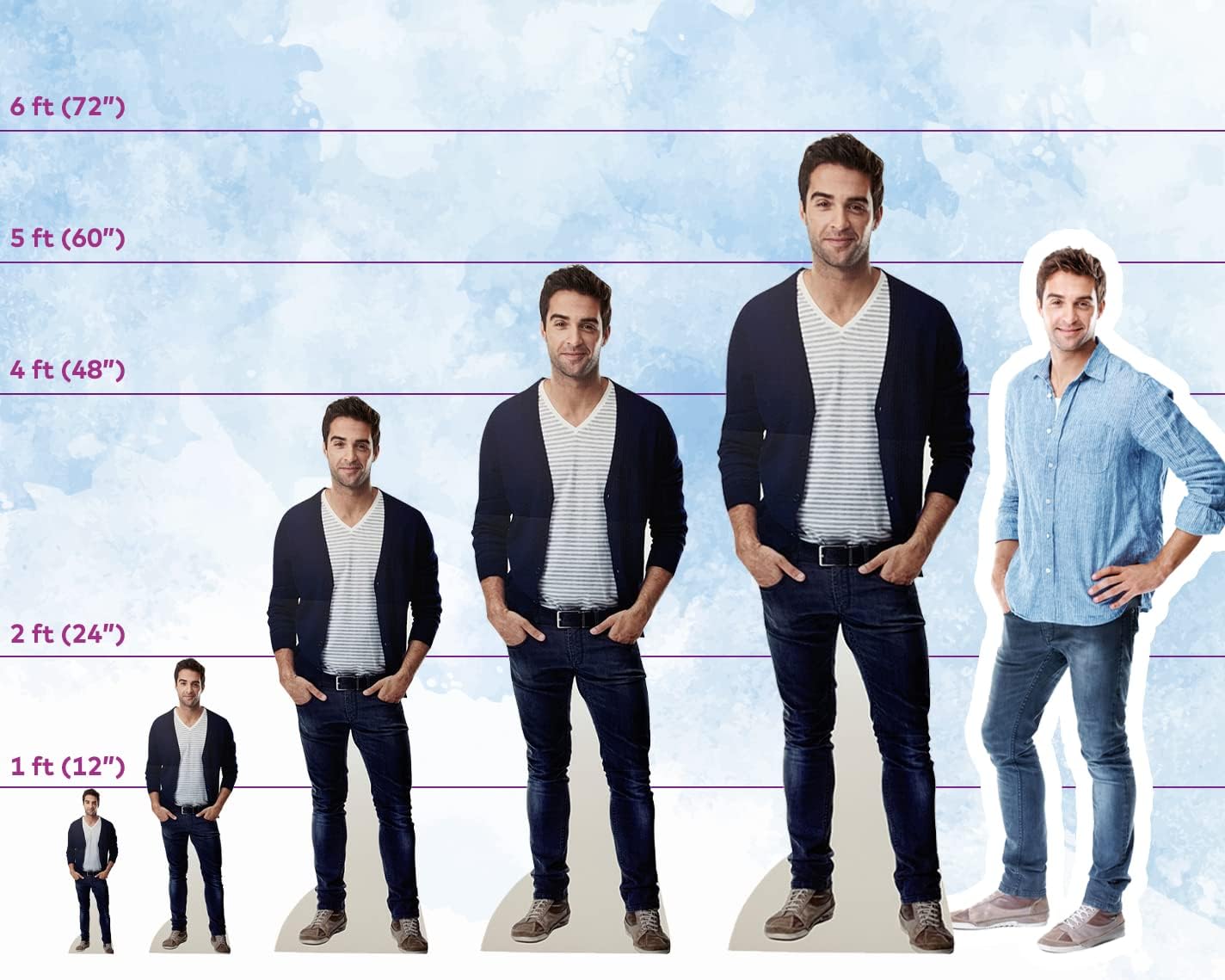 Custom Life Size Coroplast Cutout - Personalized High Resolution Stand Up Custom Cutout Upload Your Own Photo - Perfect for Wedding & Birthday, 1ft to 6ft (Coroplast), Multi Color