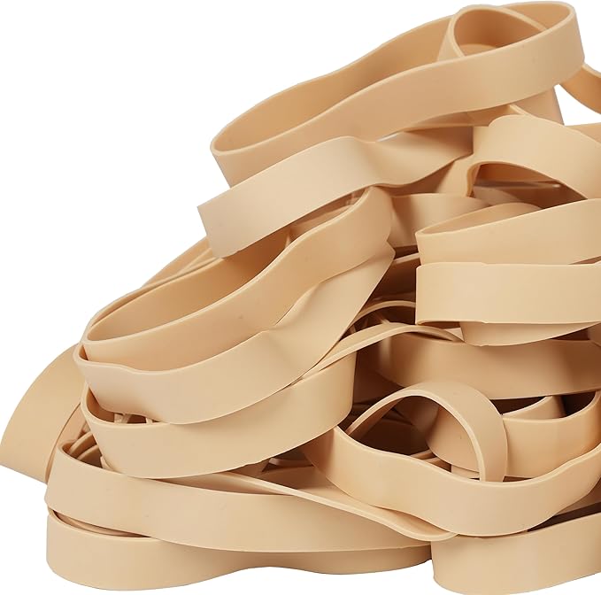 HAIDIBAO-Rubber Bands 40 Pcs Size#105 Big Wide Rubber Band Large Elastic Rubber Bands Office Supplies Heavy Duty Strong Elastic Bands Outdoor (5.12" x 0.6")