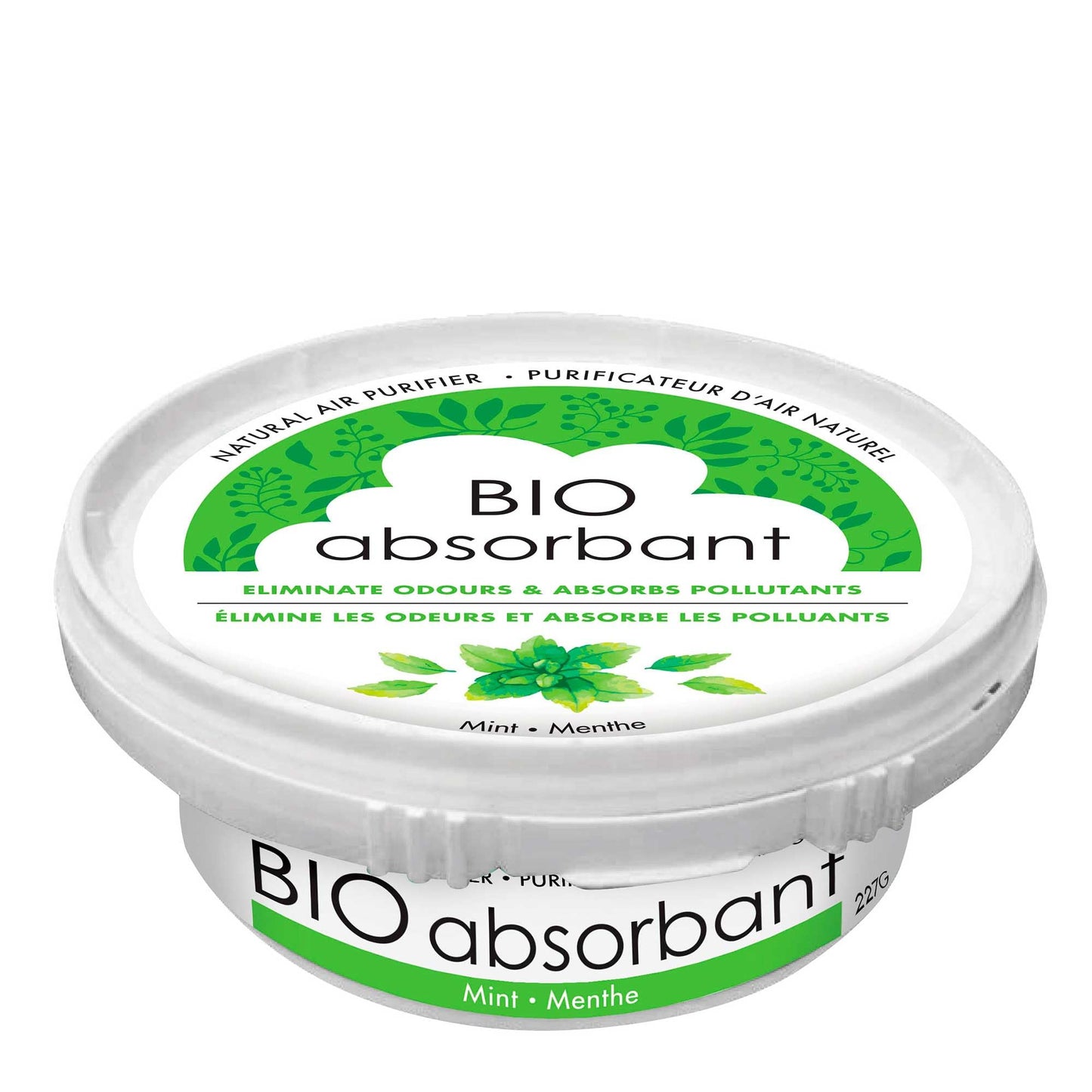 Attitude Bio Absorbant Air Purifier With Activated Carbon, Plant- And Mineral-Based, Vegan, Mint, 8 Ounces (Pack Of 3)