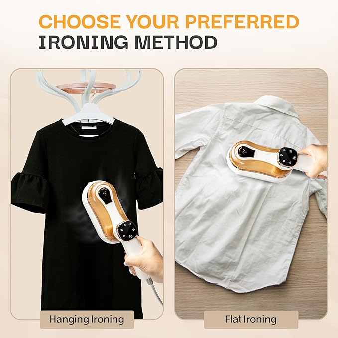 Steamer for Clothes & Iron 2 in 1, Portable Clothes Steamer Handheld & Travel Steam Iron for Clothes, 1200W 20s Fast Heat-Up, Foldable Design, 180ml Tank, 23 Min Steam, 120V Wrinkle Remover