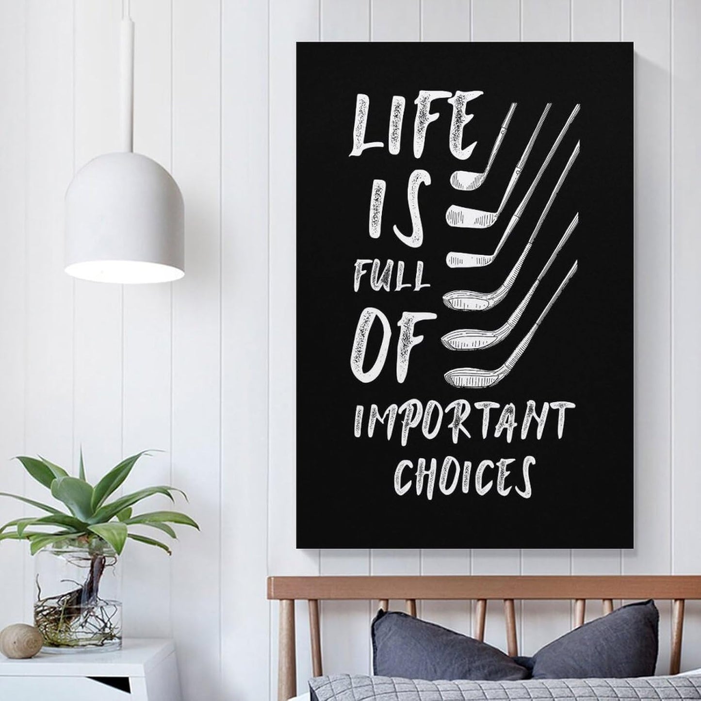 Golf Gift Sport Minimalist Wall Art Poster Canvas Painting And Wall Art Pictures Are Used For Room Aesthetics And Decoration 24x36inch(60x90cm)