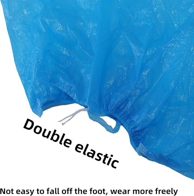 X-Large Shoe Covers Disposable,Boot Cover Waterproof,Dust proof,Non-slip,CPE Booties Shoes Protectors Coverings,The Size Fit Most,Plus-size - 100(50Pairs)