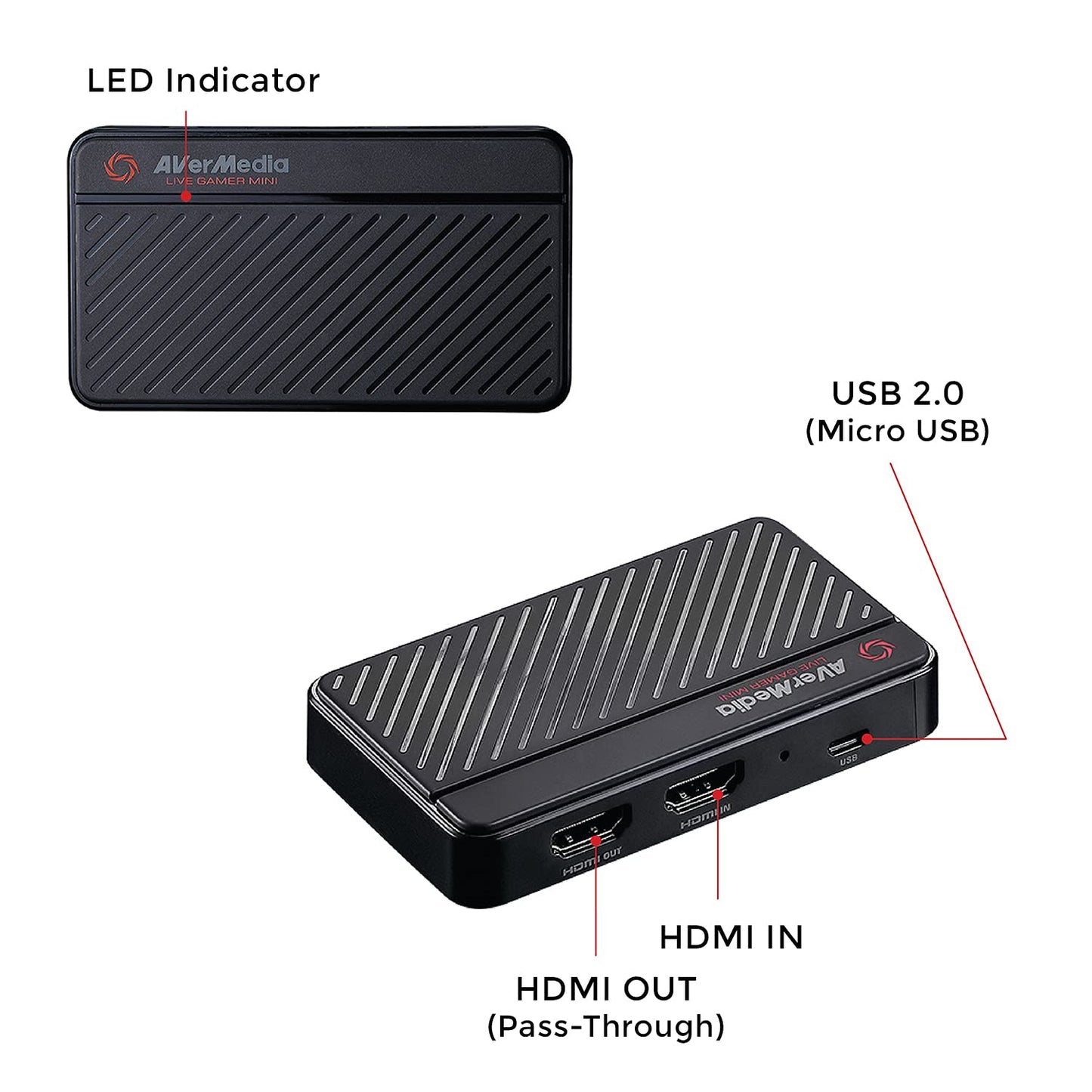 Avermedia Live Gamer Mini, 1080P60 Capture Card With Hdmi Pass-Thru, Plug & Play, For Obs, Xbox Series X/S, Ps5, Switch, Win 11/