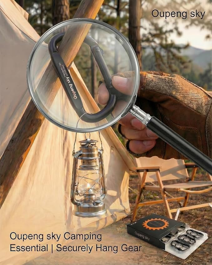 Carabiner Clip - Heavy Duty Carabiners Carabeaner D Ring Shape,Key Chain Clip Hook,Keychain Clip,Multipurpose for Camping, Hiking,Backpacking or Other Outdoor Activities.