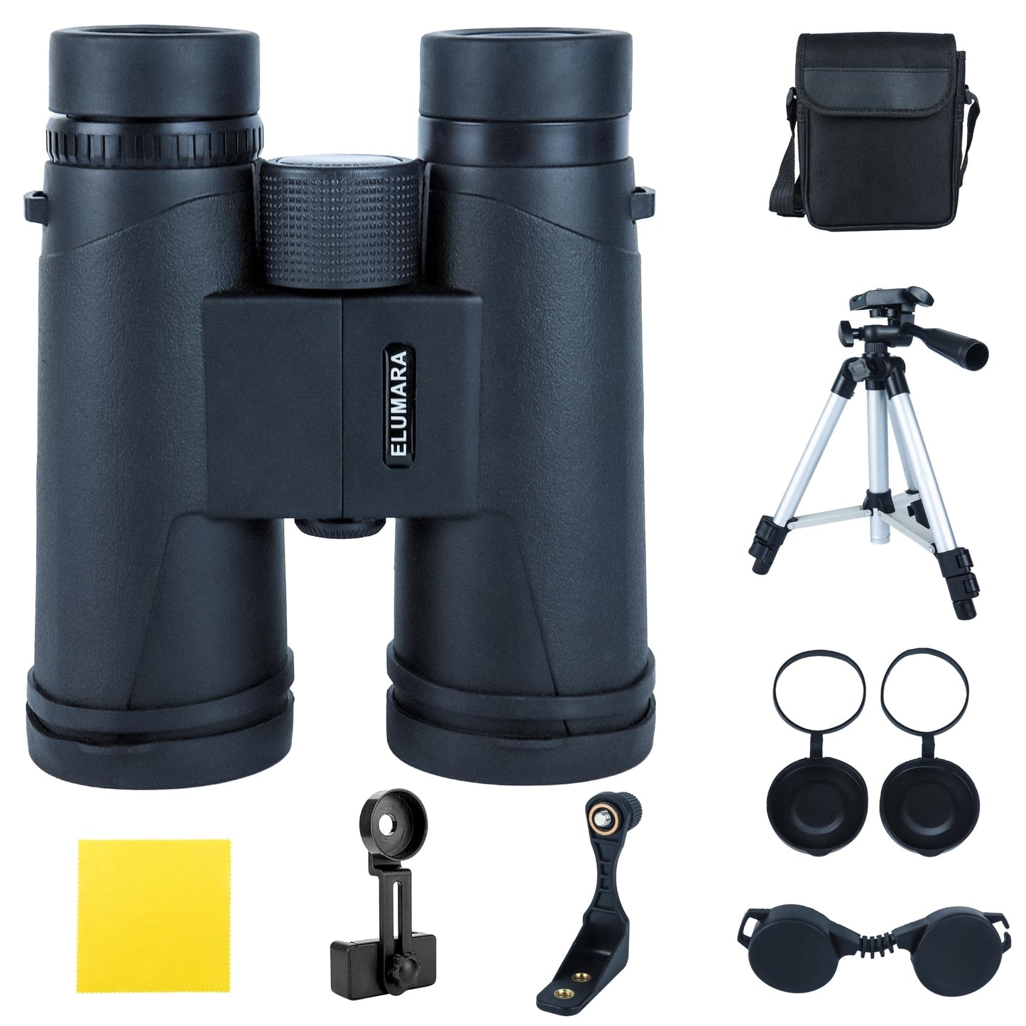 12x42 HD Binoculars for Adults - Waterproof Fog-Proof with BAK4 Prism - Lightweight Compact Design with 65cm Tripod & Phone Adap