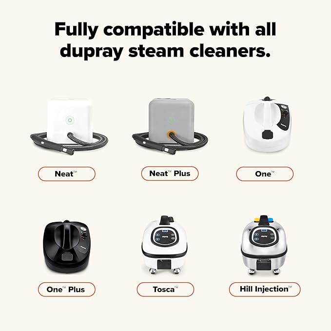 Dupray Small Brushes – Brass, Horsehair, Nylon & Stainless Steel Accessory Parts for Steam Cleaner – Brush Head for Cleaning Grout, Tile, Oven, Car, BBQ, Kitchen and Bathroom (10) (Assorted Brushes)