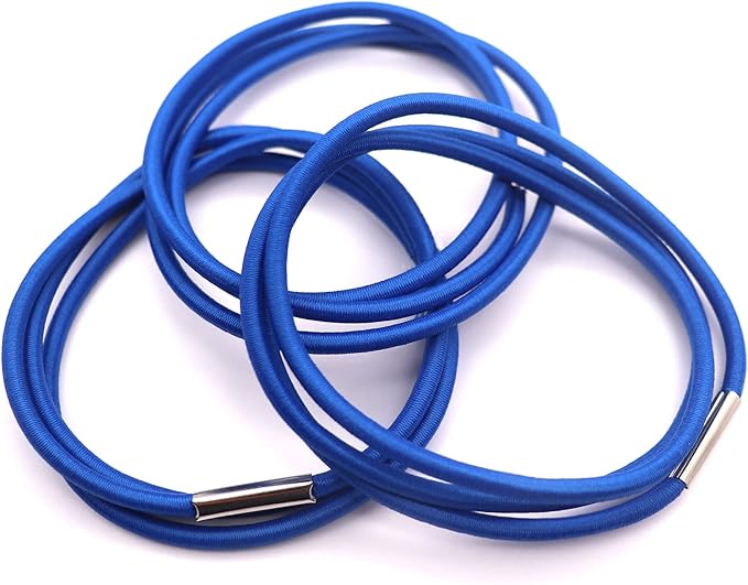 Trash Can Bands Set of 3, Fits 13 to 32 Gallon Cans, Hongmed Elastic Rubber Bands for Kitchen/Office/Garage, Secure Garbage Bags in Place, Blue