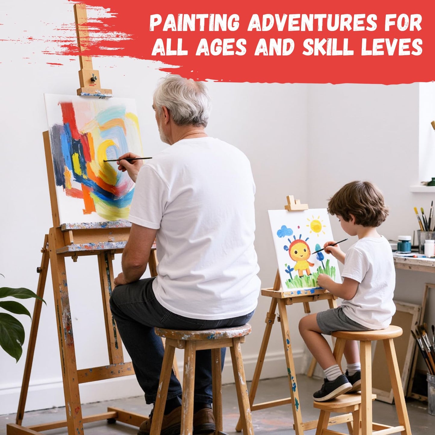 Simetufy 11 x 14 inch 42 Pack Flat Painting Canvas Boards- Gesso Primed Acid-Free 100% Cotton Canvas Panels for Acrylics Oil Watercolor Tempera Paints