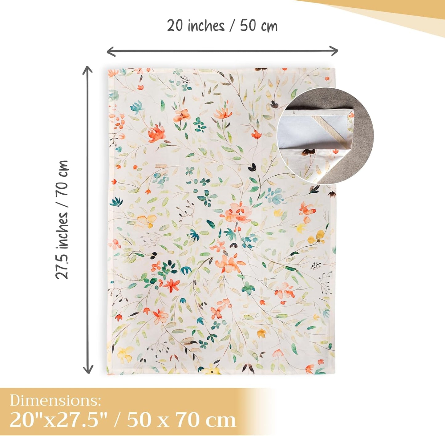 Maison d' Hermine Kitchen Towels Set of 2 100% Cotton 27.50" x 20" Reusable Cloth Tea Dish Towels Absorbent with Hanging Loop for Kitchen, Home, Dining, Cocktail Parties Spring/Summer (Colmar)