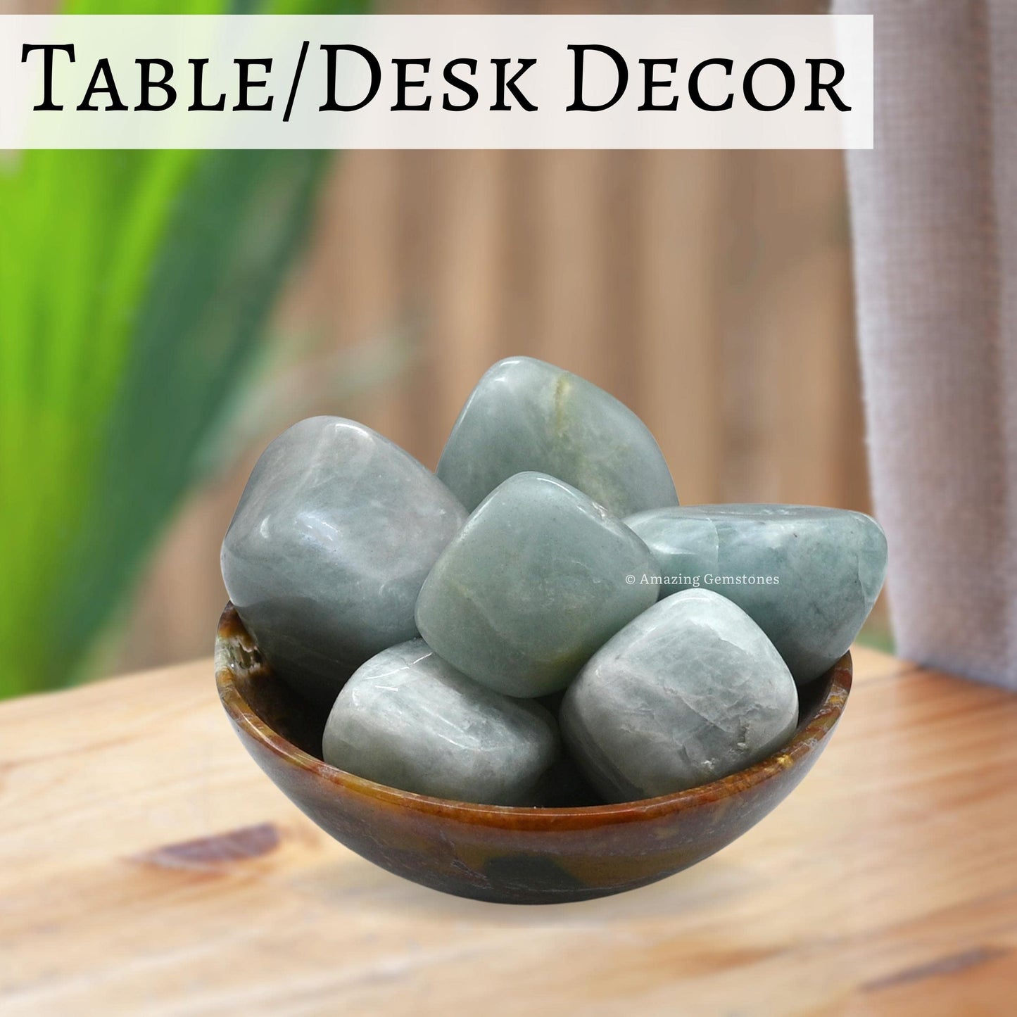 Amazing Gemstone Aquamarine Crystals and Healing Stones Tumbled - 1 oz, Natural Healing Stones for Energy Balance, Stress Relief - Premium Polished Gems Rocks for Meditation and Wellness