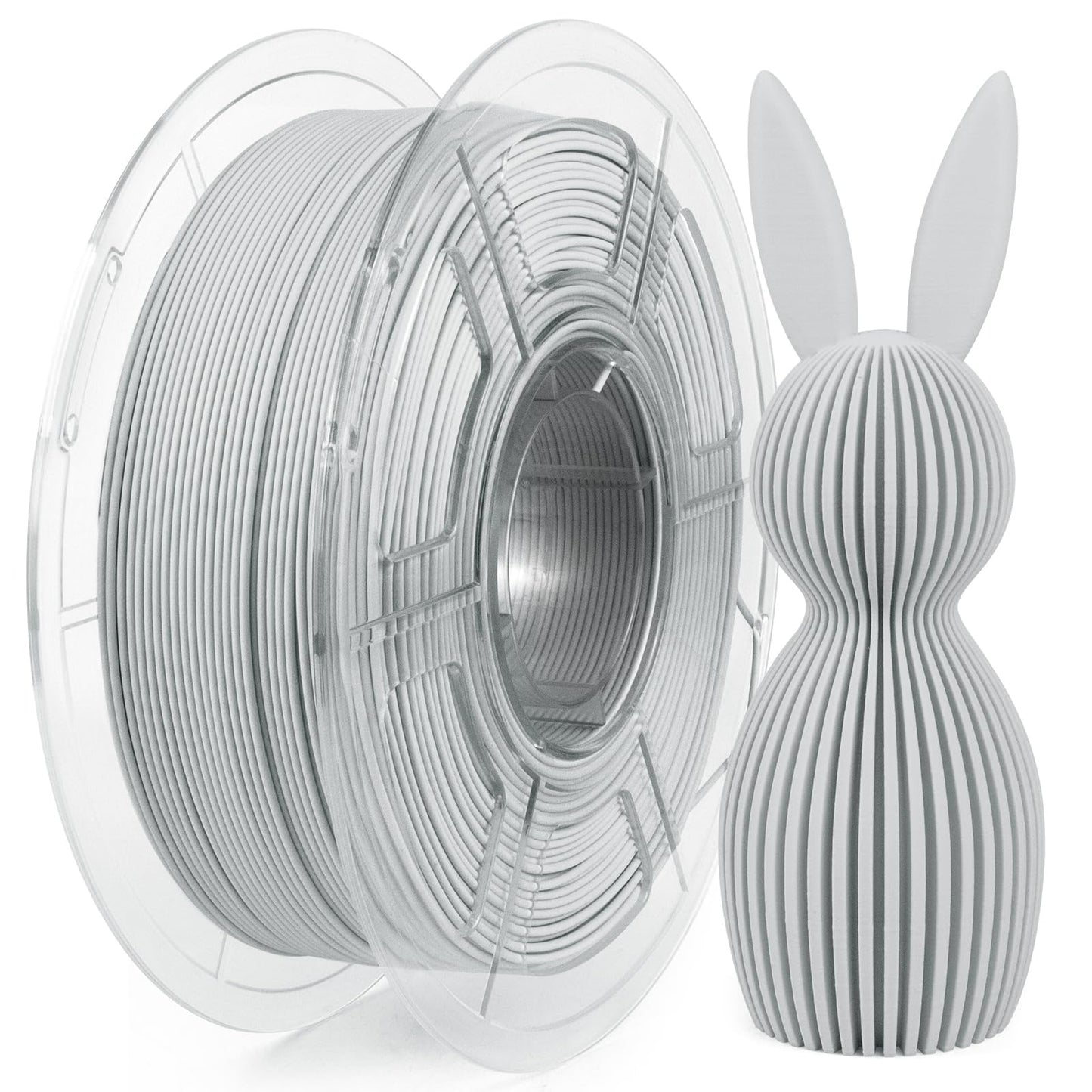 iSANMATE High Speed Matte PLA+ 3D Printer Filament, Matte Grey PLA+ Filament 1.75mm Designed for High Speed 30-600mm/s, Fast Pri