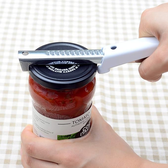 Kichwit Adjustable Jar Opener for Arthritis & Weak Hands & Seniors, Easily Opens 3/8" to 4" Jar and Bottle Lids, Free Bonus Bottle Opener Keychain Included