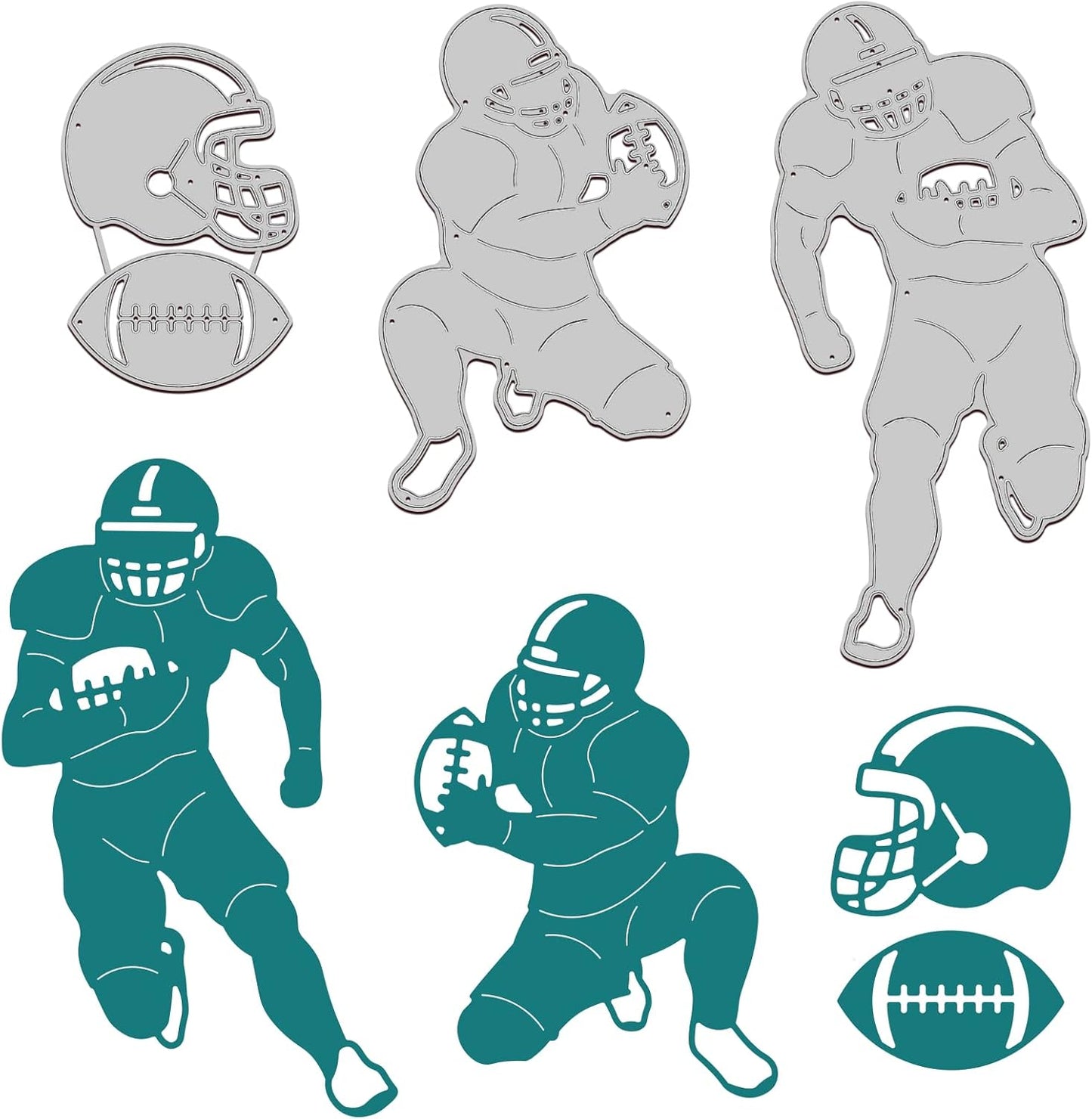 GLOBLELAND Rugby Player Cutting Dies for Card Making Rugby Cut Die for DIY Scrapbooking Journal Embossing Paper Craft Decor