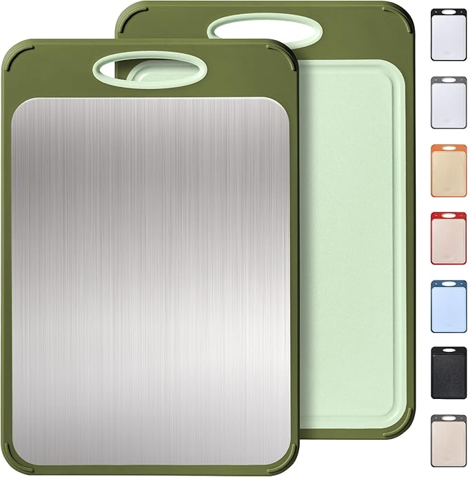 2 in 1 Stainless Steel Cutting Board with Handle Chopping Double Sided Mama Mommy Busy Mom Ever Christmas Xmas Birthday Law Step Stepmom Stepmother Who Have Everything Good Unique Useful Present